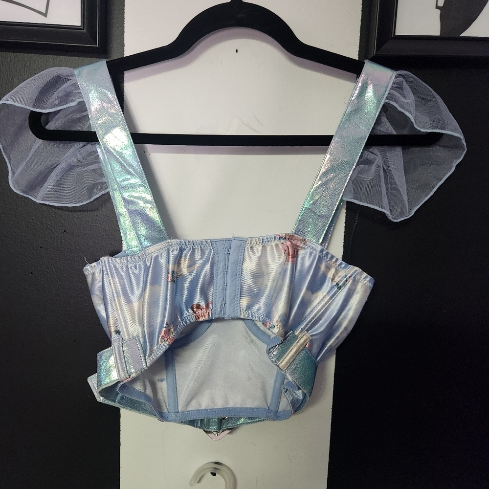 SOLD Blue Angel Skirt Set with Heart Detail - Picture 6 of 7